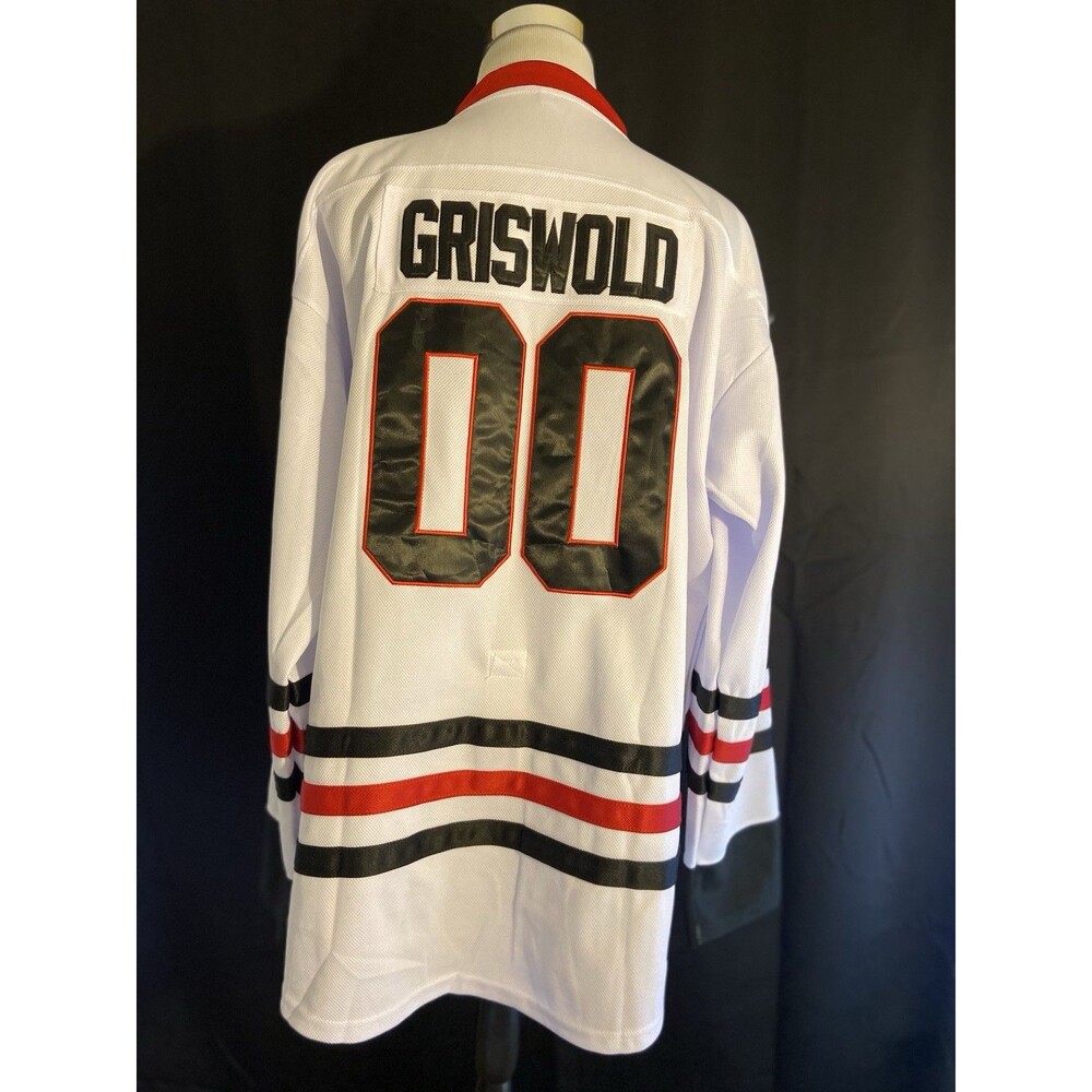 Chicago Blackhawks #00 Clark Griswold Fan Jersey Size 3XL Embroidered White NEW